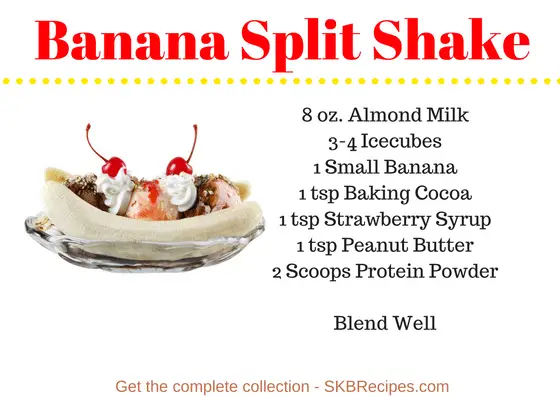 Banana Split Shake by SKBrecipes.com