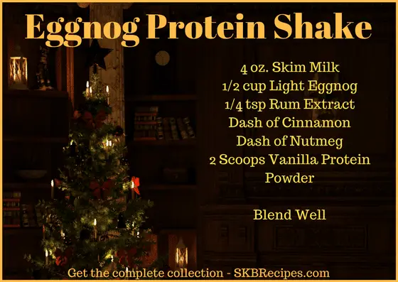 Eggnog Protein Shake by SKBrecipes.com