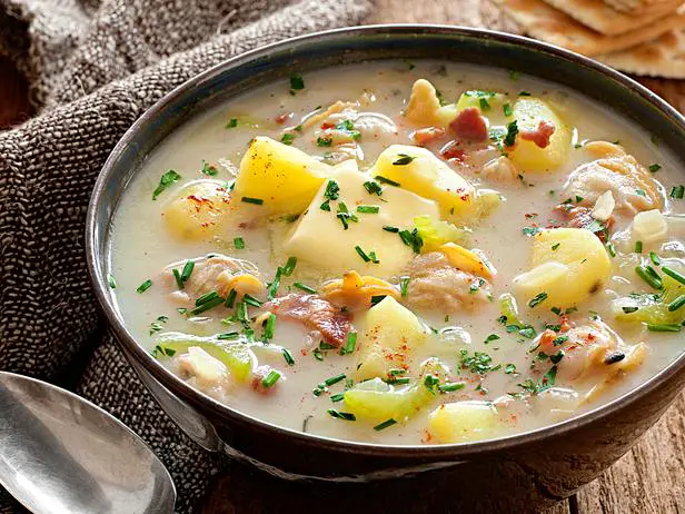 low-fat clam chowder from Food Network